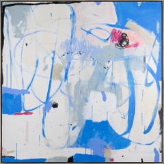 "Poem Six" Contemporary Abstract Framed Mixed Media on Canvas