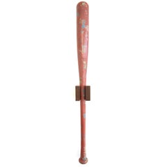 Beau Baseball Bat Lifecasting in Concrete with Walnut Wood Stand