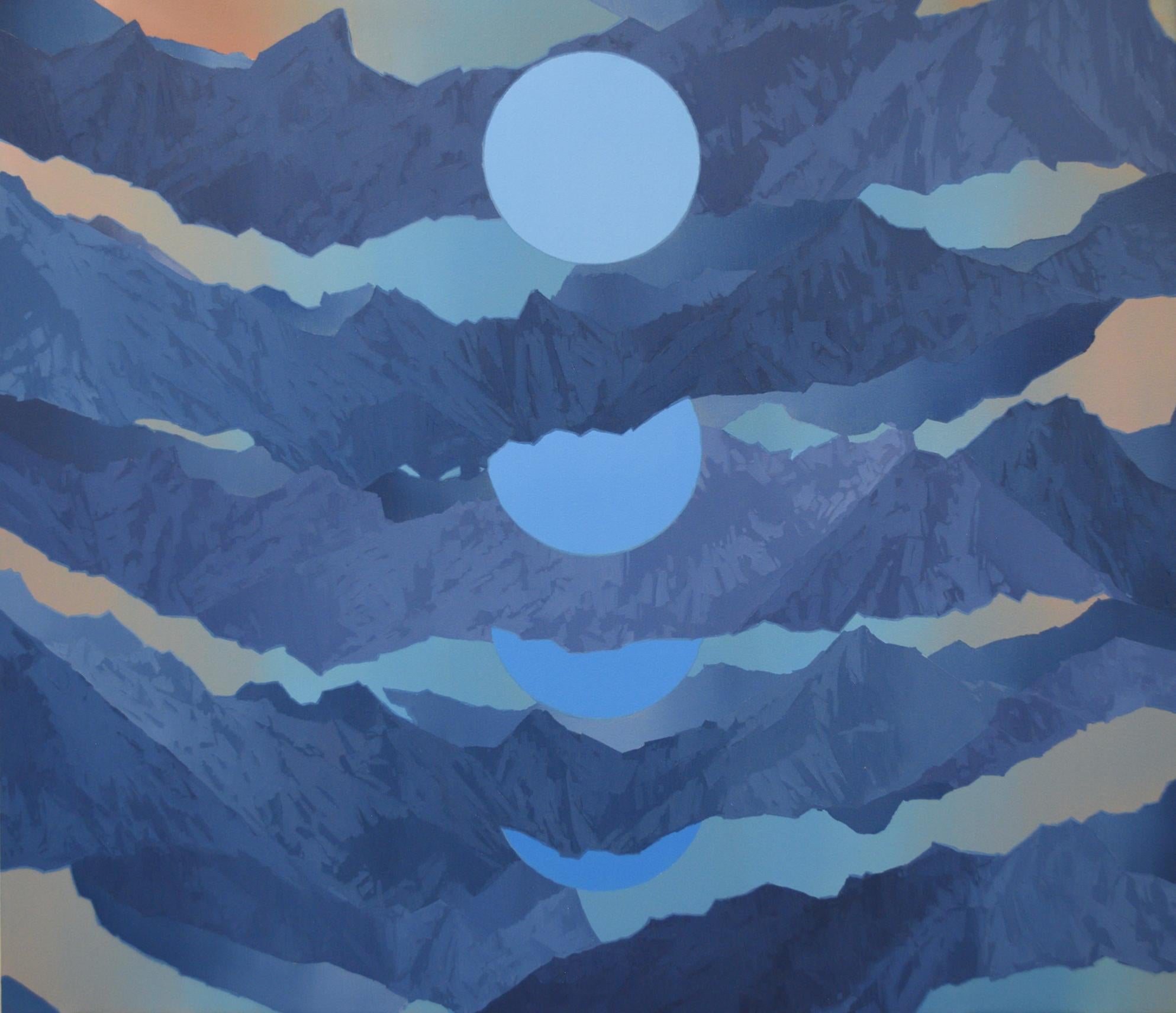 Beau Carey Abstract Painting - Blue Moon