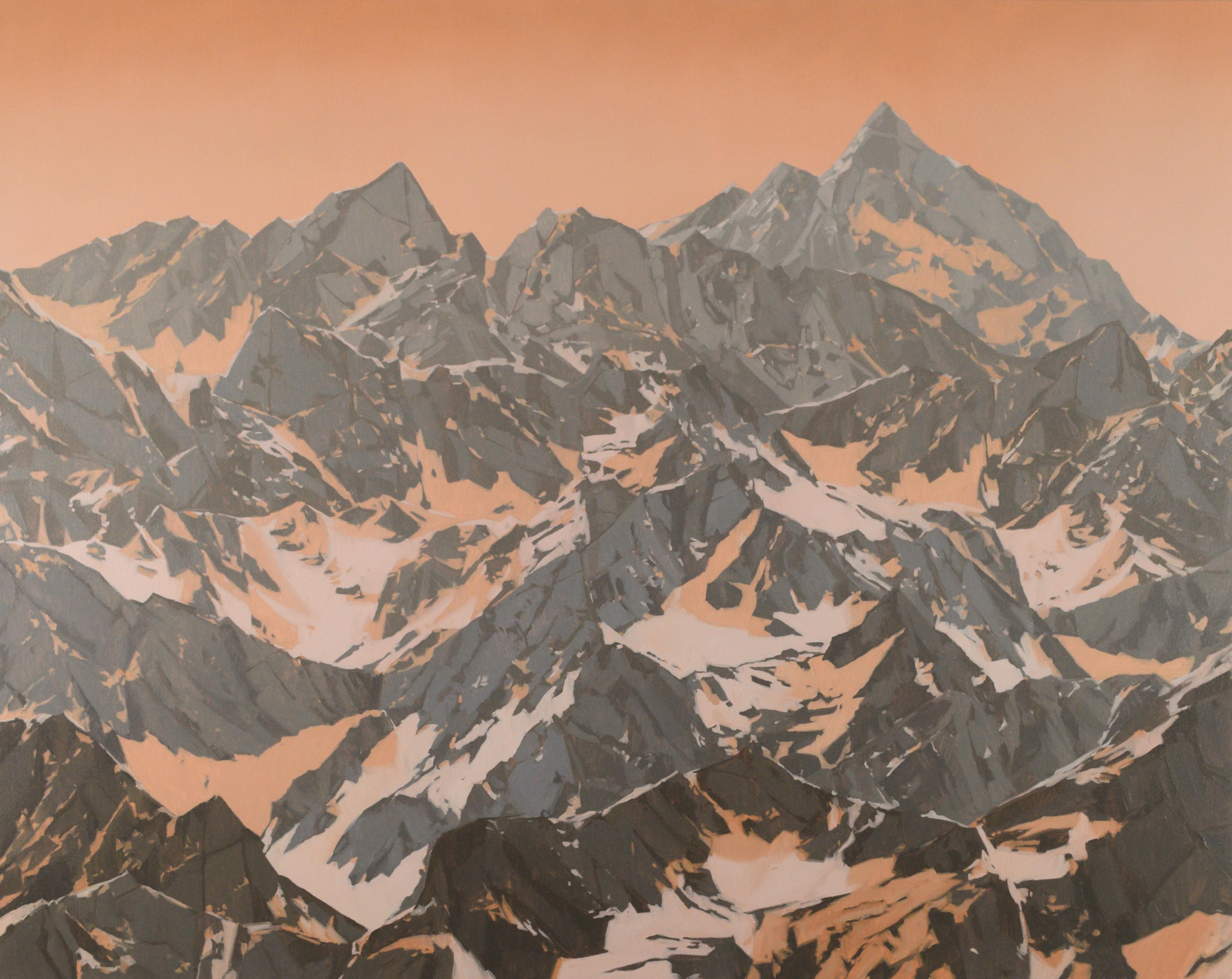 Landscape Painting di Beau Carey - Monte Teseo