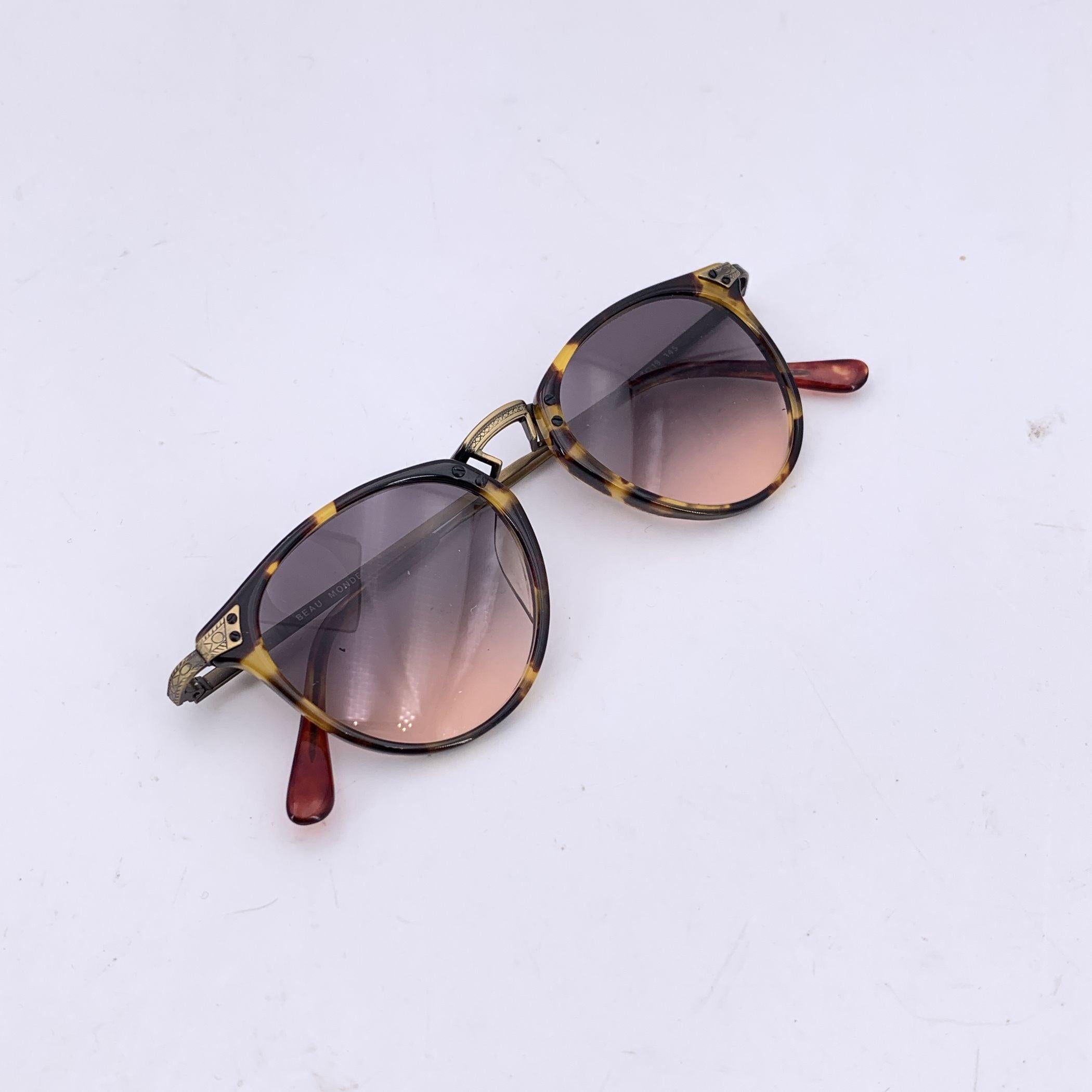 Lunettes de soleil ovales vintage Beau Monde Carlisle 47/19 145 mm en vente 1