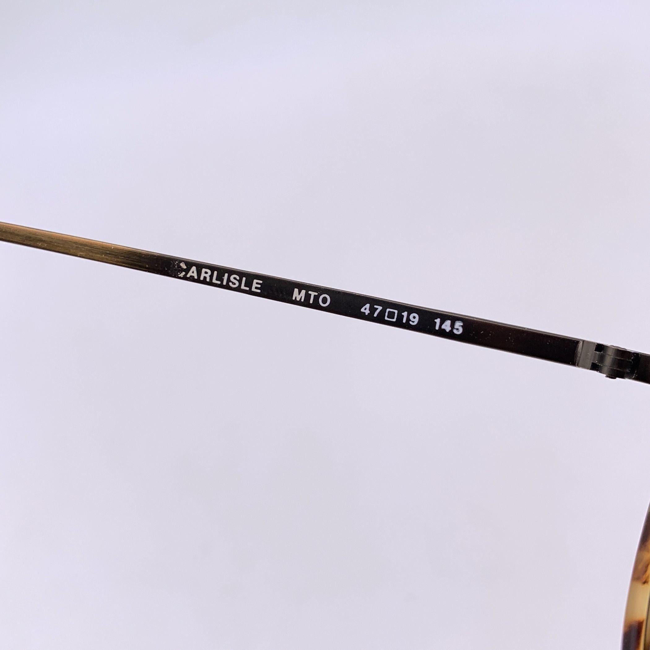 Lunettes de soleil rondes Beau Monde Vintage Carlisle M10 47/19 145 mm Excellent état - En vente à Rome, Rome