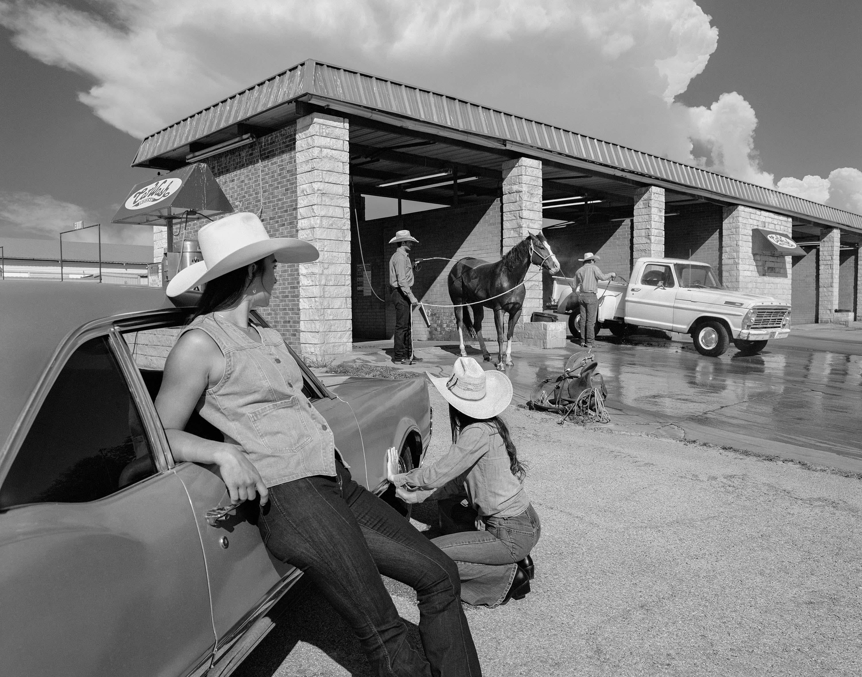 Beau Simmons Black and White Photograph - Carwash 78' 2/10