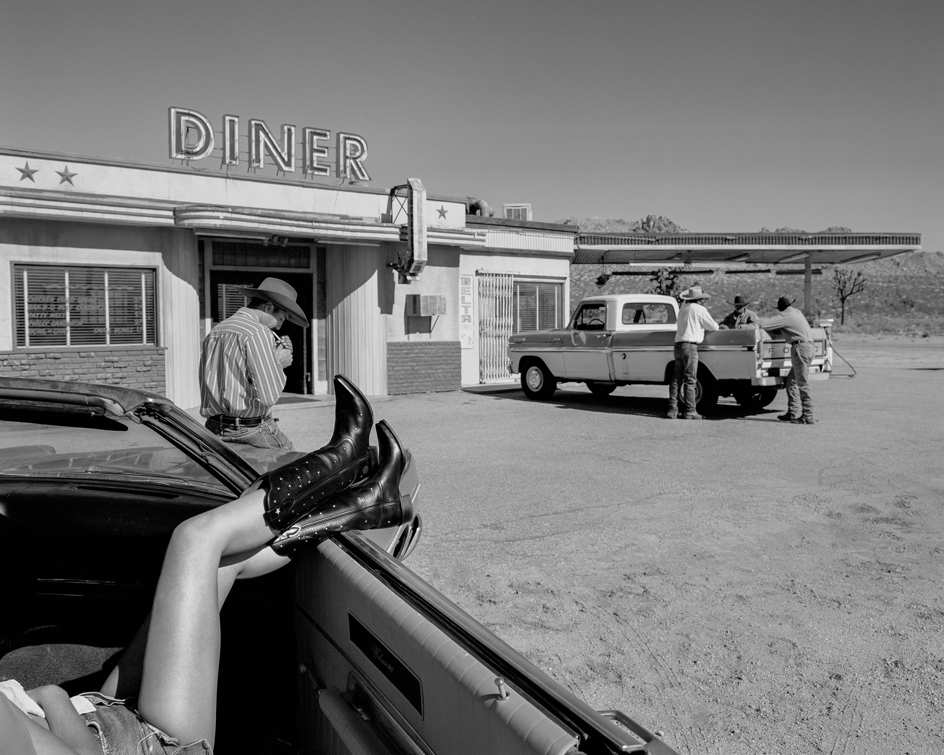 Beau Simmons Black and White Photograph - Pit Stop