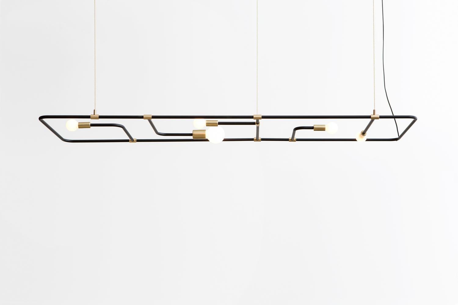 Contemporary Beaubien Minimal Ceiling Floor & Wall Light Fixture Lambert & Fils Steel Brass