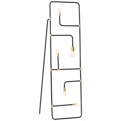 Beaubien Minimal Ceiling Floor & Wall Light Fixture Lambert & Fils Steel Brass