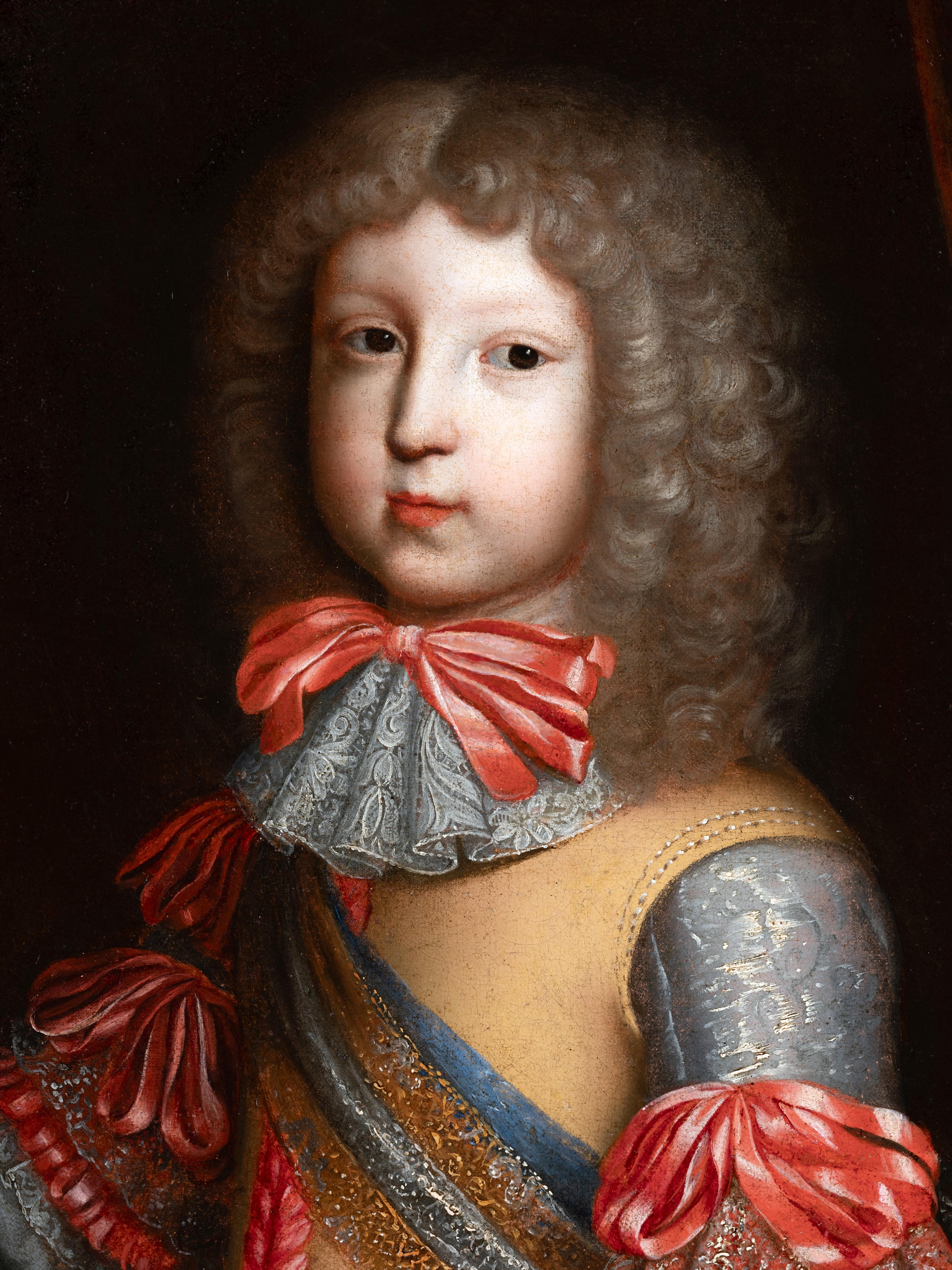 Portrait of Louis de France, Grand Dauphin, 17th century French School c. 1670 - Old Masters Painting by Beaubrun Henri (1603-1677) and Charles (1604-1692)