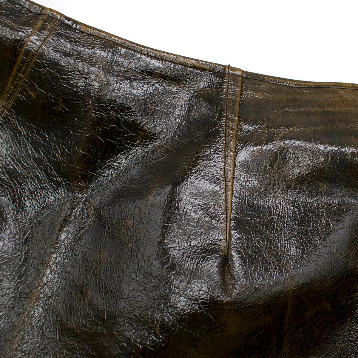 Beaufille Pistol Satin-trimmed Coated Wrap Midi Skirt US 6 1