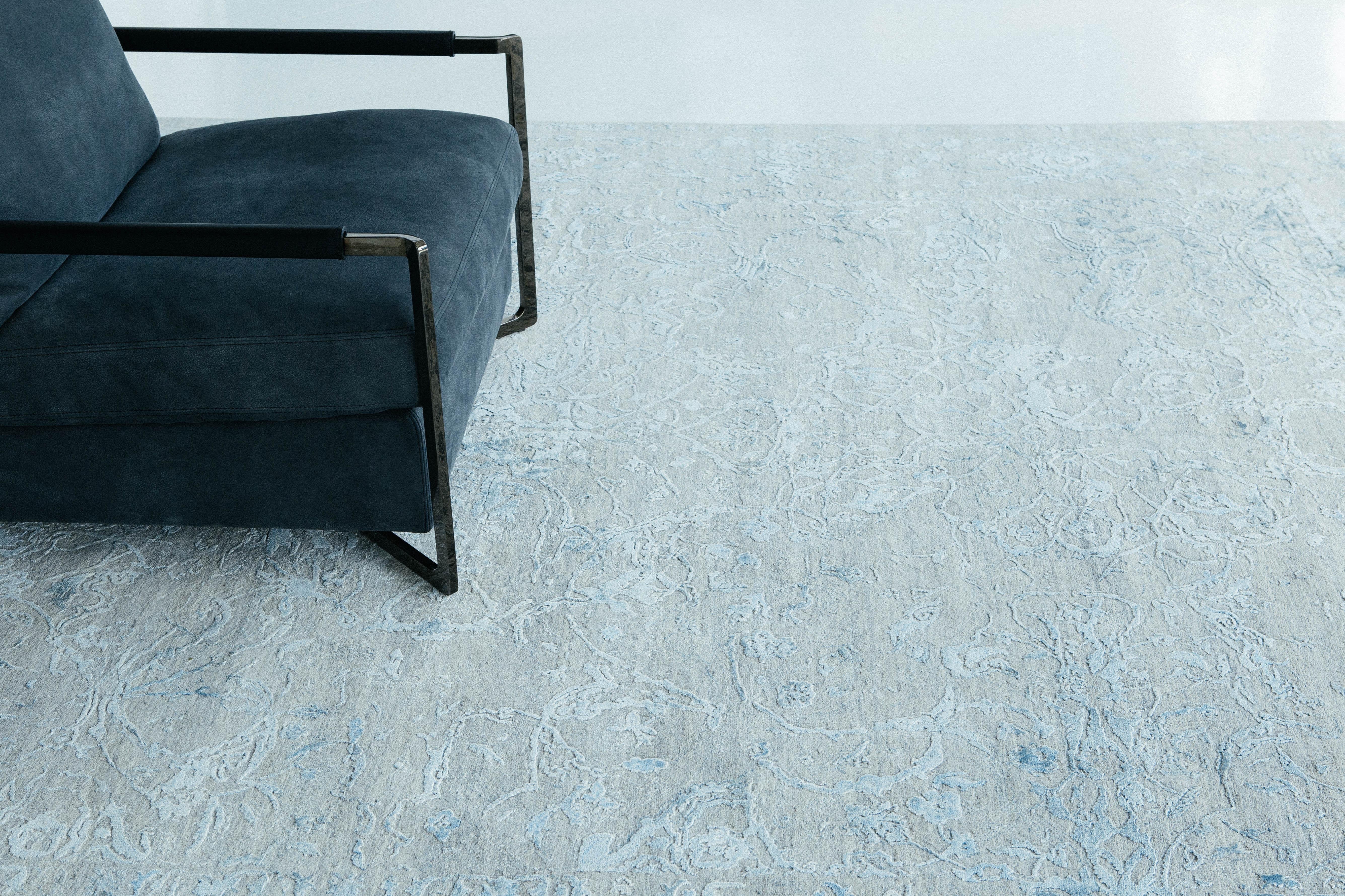 Tapis Beaufort Design transitionnel Allure en laine et soie embossée en vente 5