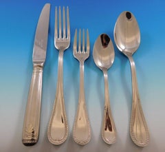 Beauharnais by Christofle Stainless Steel Flatware Service Set 39 Pcs Boxed Rare