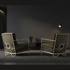 'Beaulieu' French Modernist Indoor or Outdoor Lounge Chair by Maison Paname