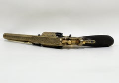 Beaumont-Adams Revolver with Gold Damascene Embellishment and Original Case