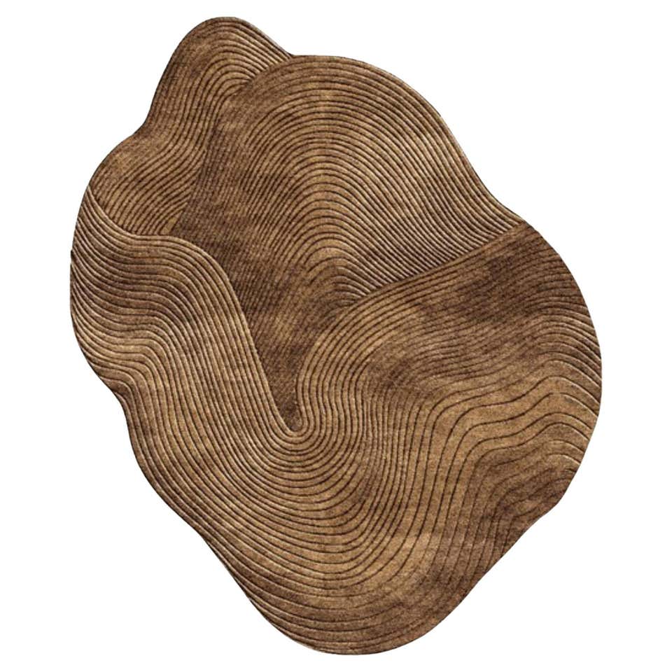 Erogmic Rug Swirls Whirls Organic Shape Rug by RAG home For Sale at 1stDibs