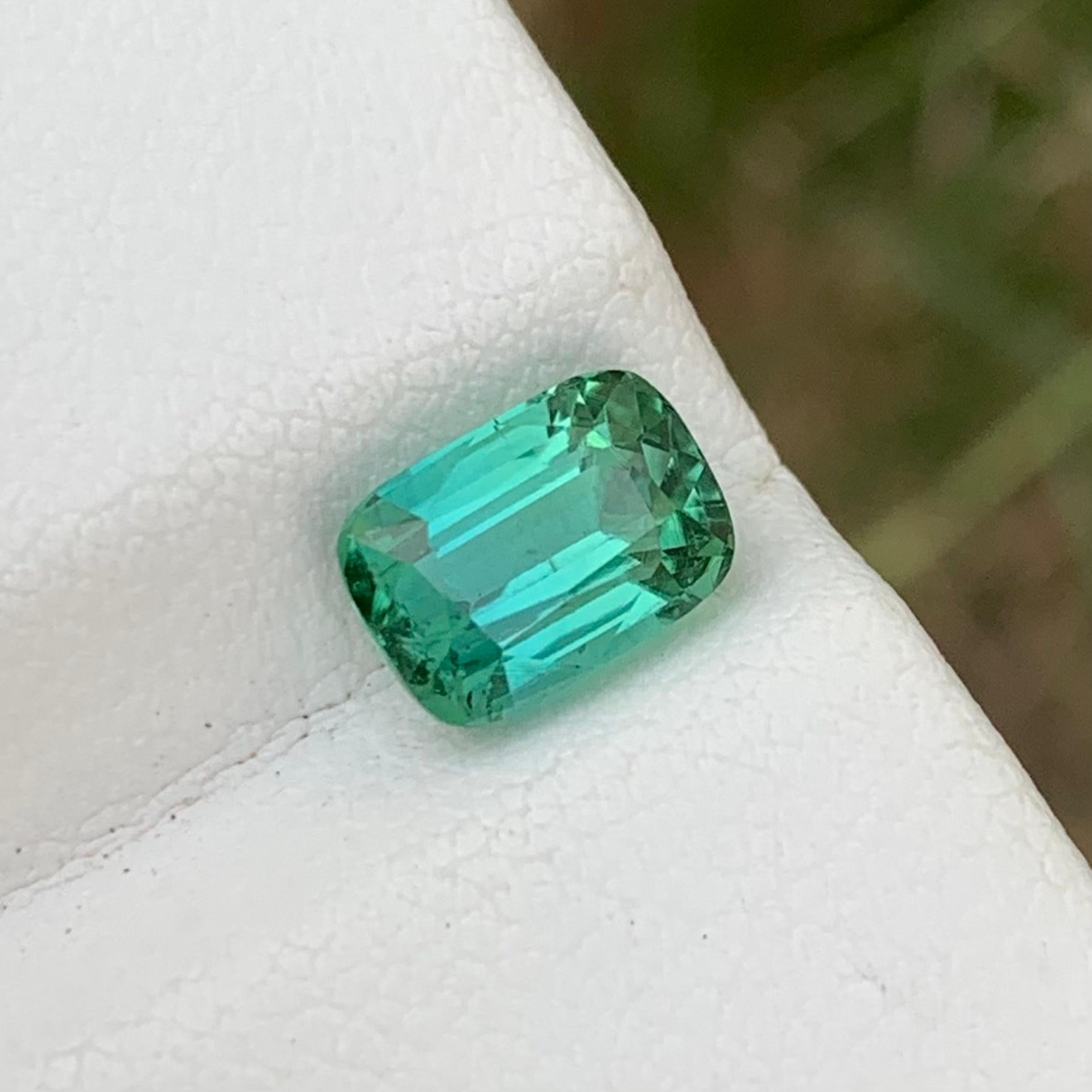 Artist Beauteous 1.90 Cts Blueish Green Loose Tourmaline Ring Gemstone Afghan Mine  For Sale