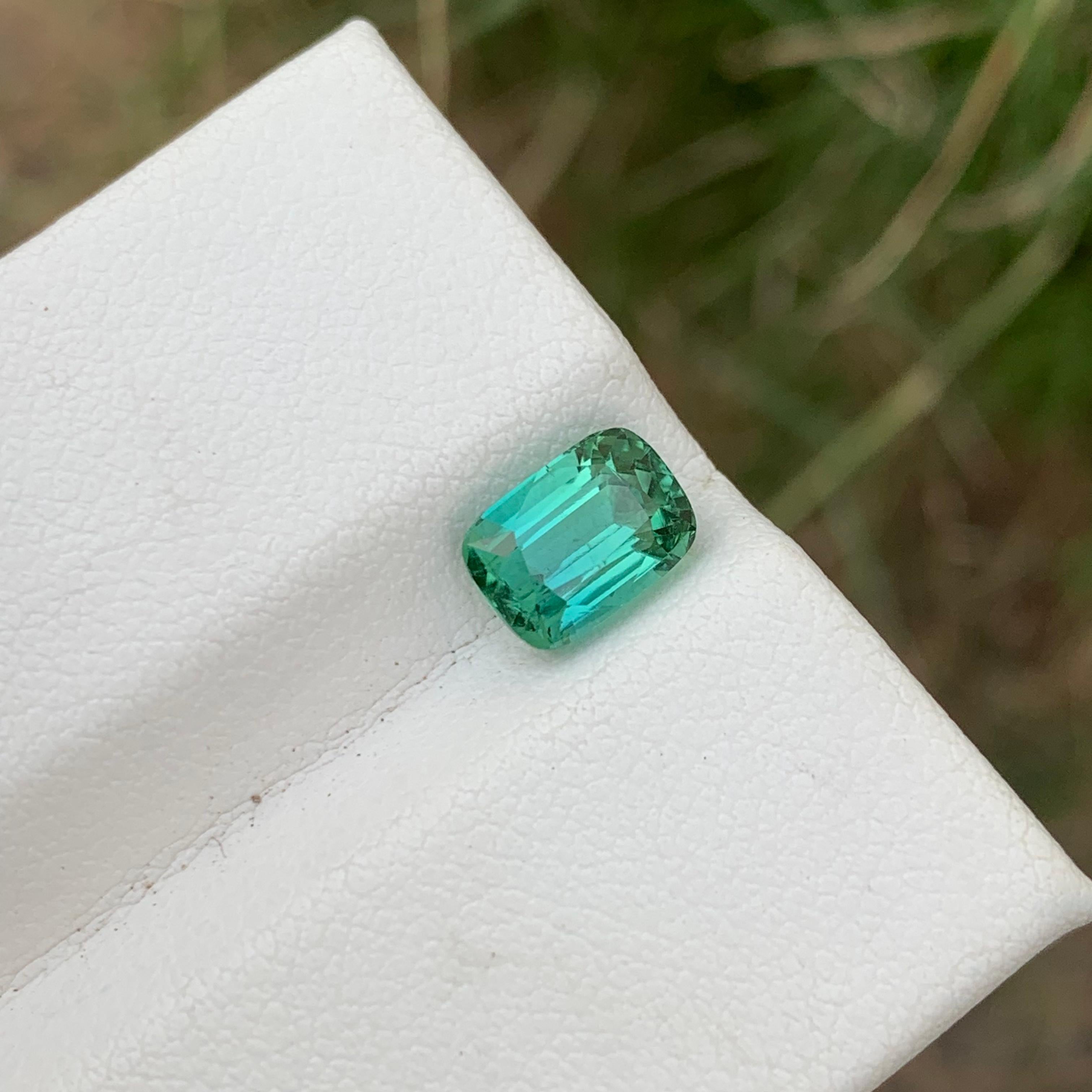 Beauteous 1.90 Cts Blueish Green Loose Tourmaline Ring Gemstone Afghan Mine  For Sale 2