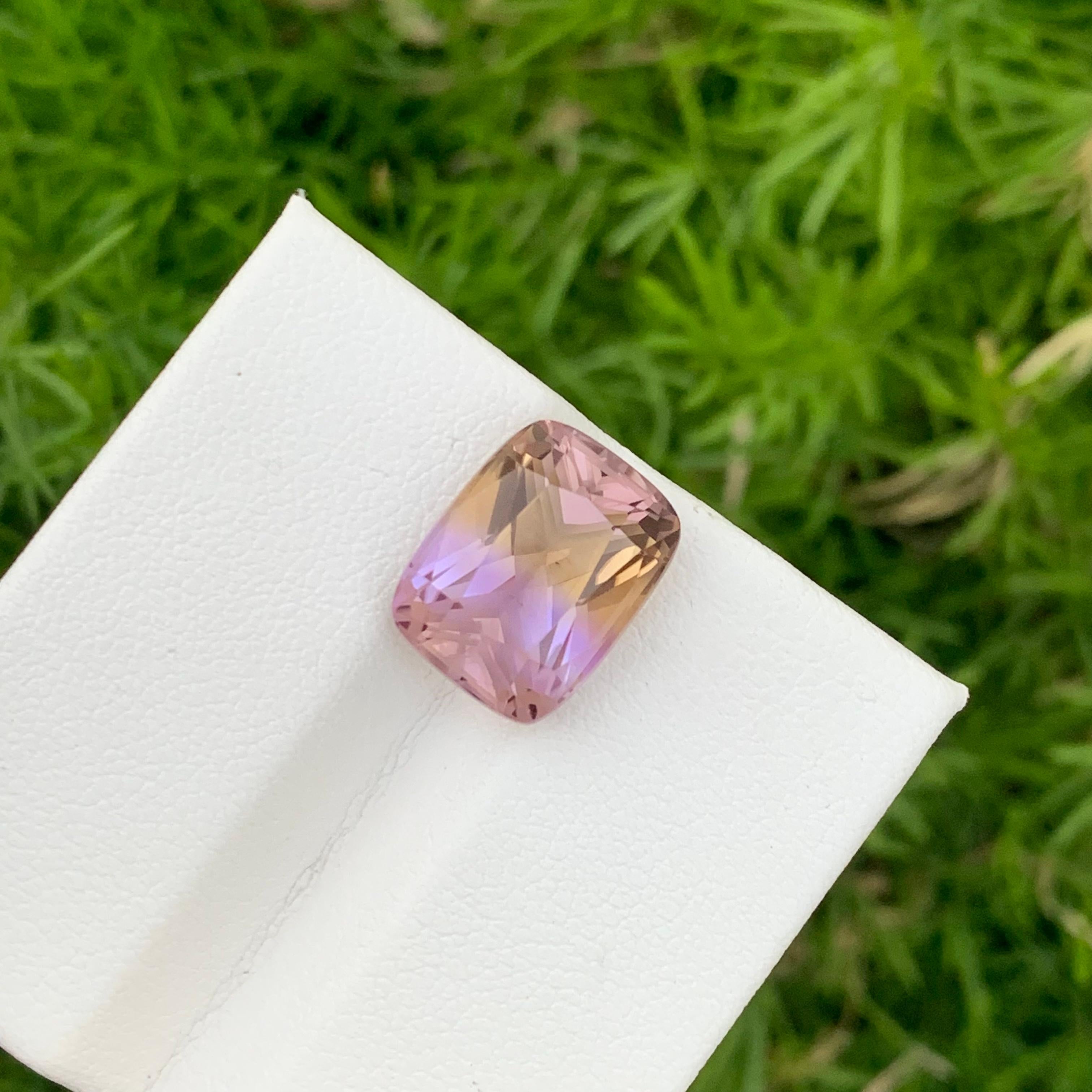 Beauteous 8.20 Carats Natural Ametrine Loose Gem Cushion Shape For Sale 4