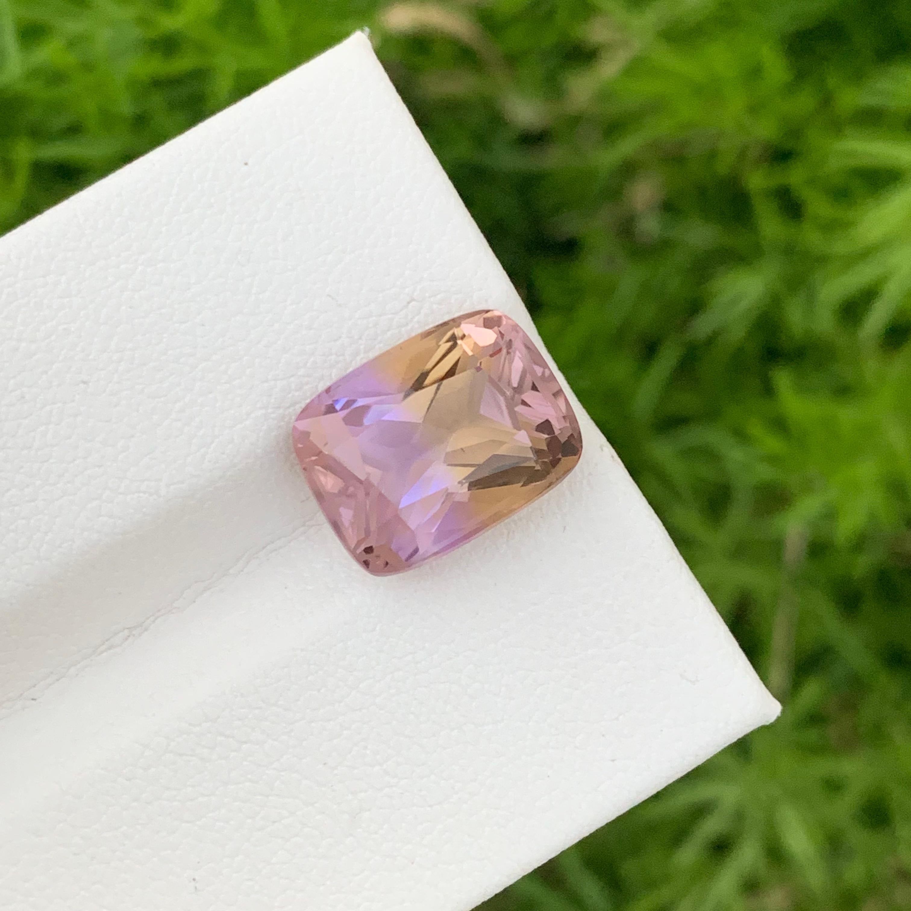 Arts and Crafts Beauteous 8.20 Carats Natural Ametrine Loose Gem Cushion Shape For Sale