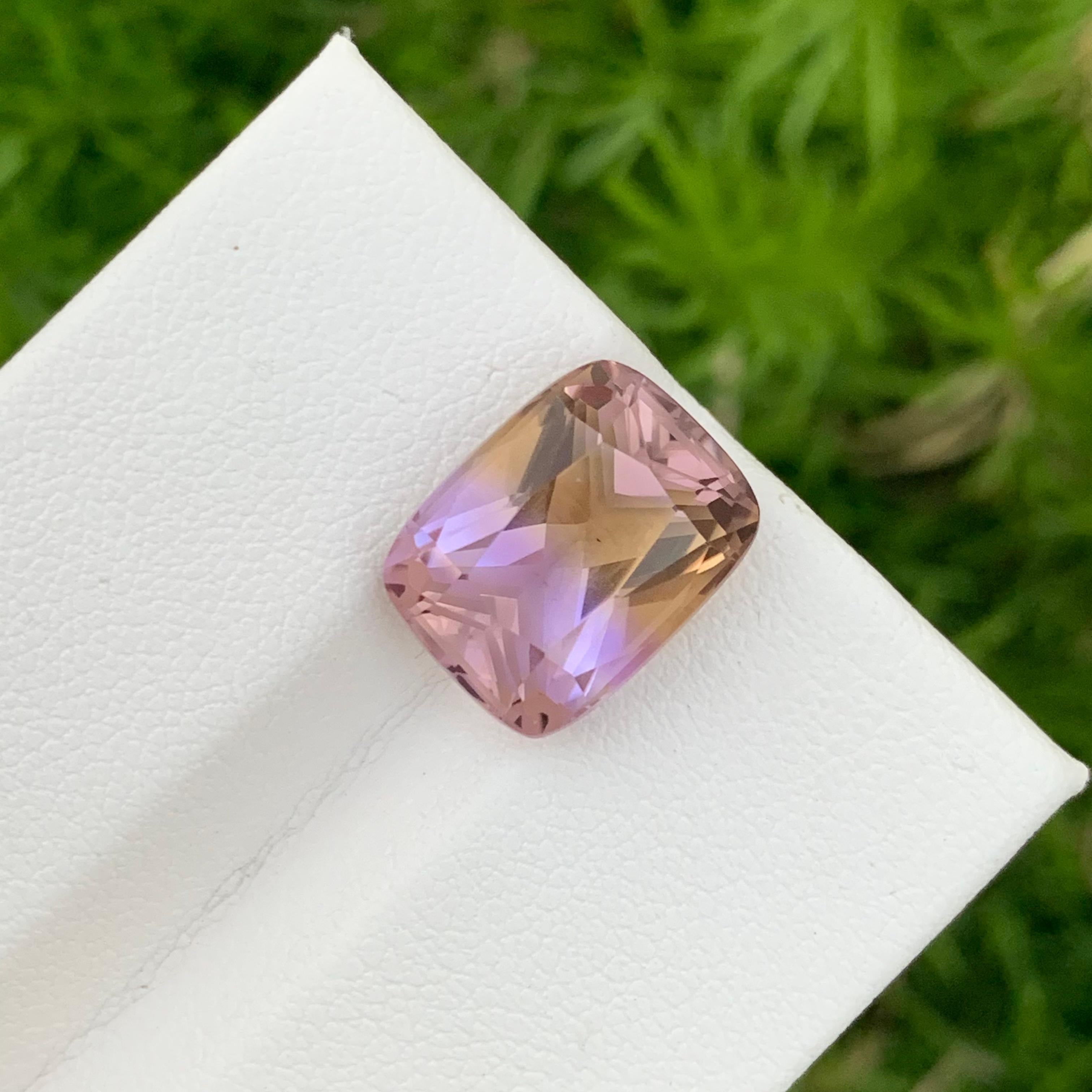 Beauteous 8.20 Carats Natural Ametrine Loose Gem Cushion Shape In New Condition For Sale In Peshawar, PK