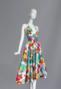 Beautifil 1985 Thierry Mugler Cocktail Gown Summer Dress Documented