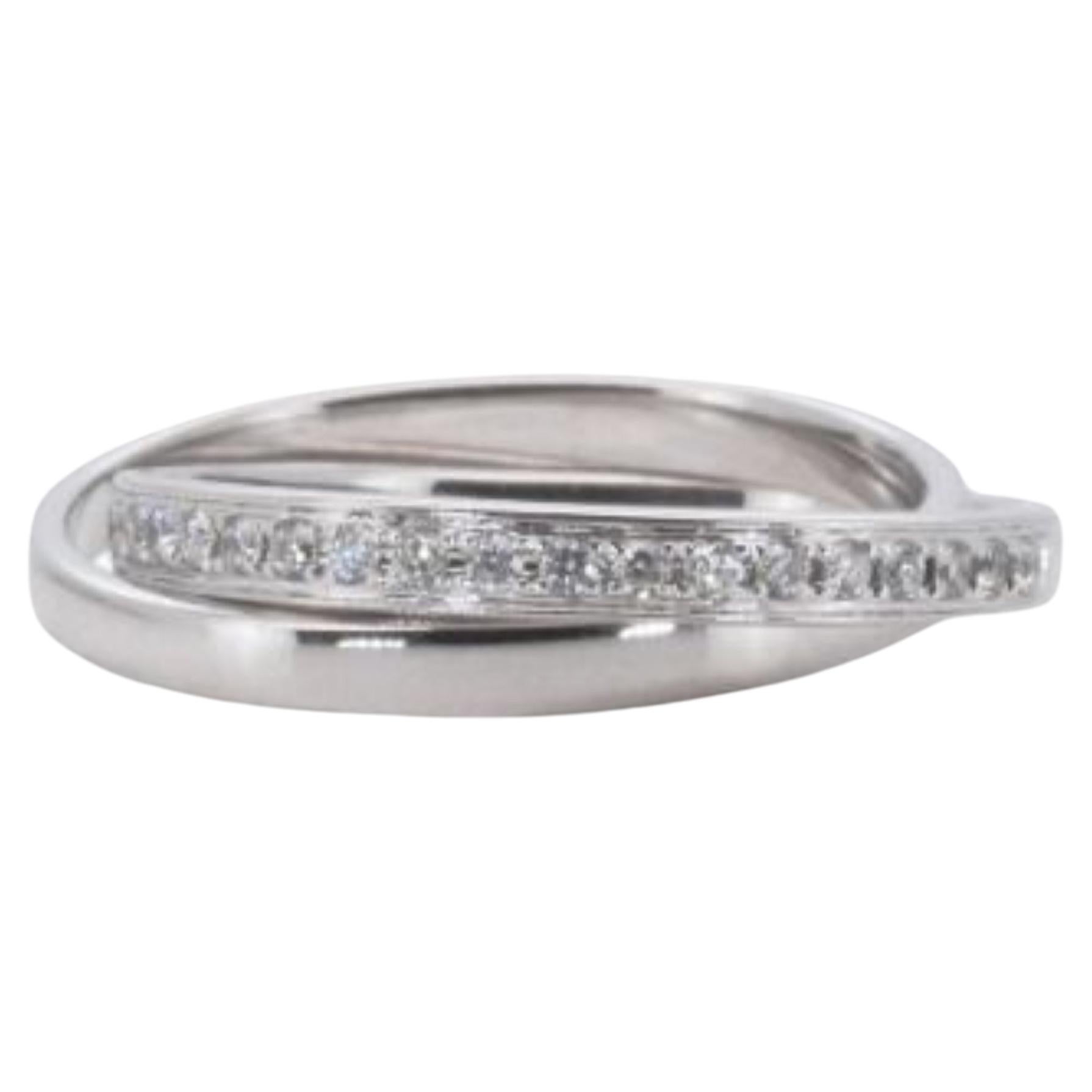 Beautiful 0.17ct Round Brilliant Pave Diamond Ring For Sale