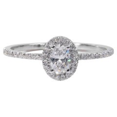 Beautiful 0.41ct Halo Ring in 18K White Gold Beautiful 0.41ct Halo Ring in 18K White Gold
