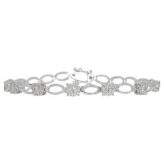 Beautiful 0.42 carat Natural Diamond Bracelet in 9k White Gold