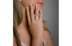 Schöner 0,92 Karat Baguette-Diamantring aus 18 Karat Weißgold mit Baguette-Diamant