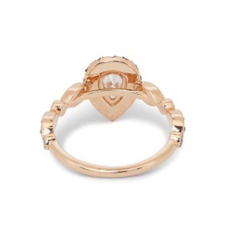 Beautiful 0.9ct Pear Brilliant Diamond Ring For Sale 1