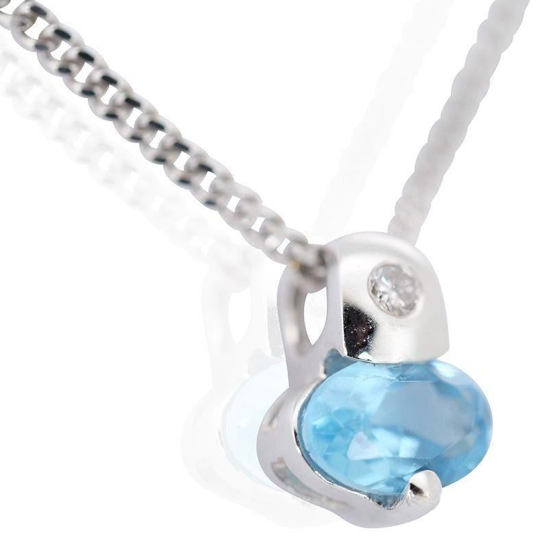 Beautiful 1 ct. Oval Topaz Necklace In Excellent Condition For Sale In רמת גן, IL