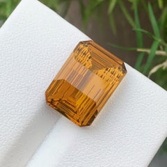 Beautiful 10.20 Carat Laser Cut Natural Loose Citrine Pixel Cut from Brazil Mine