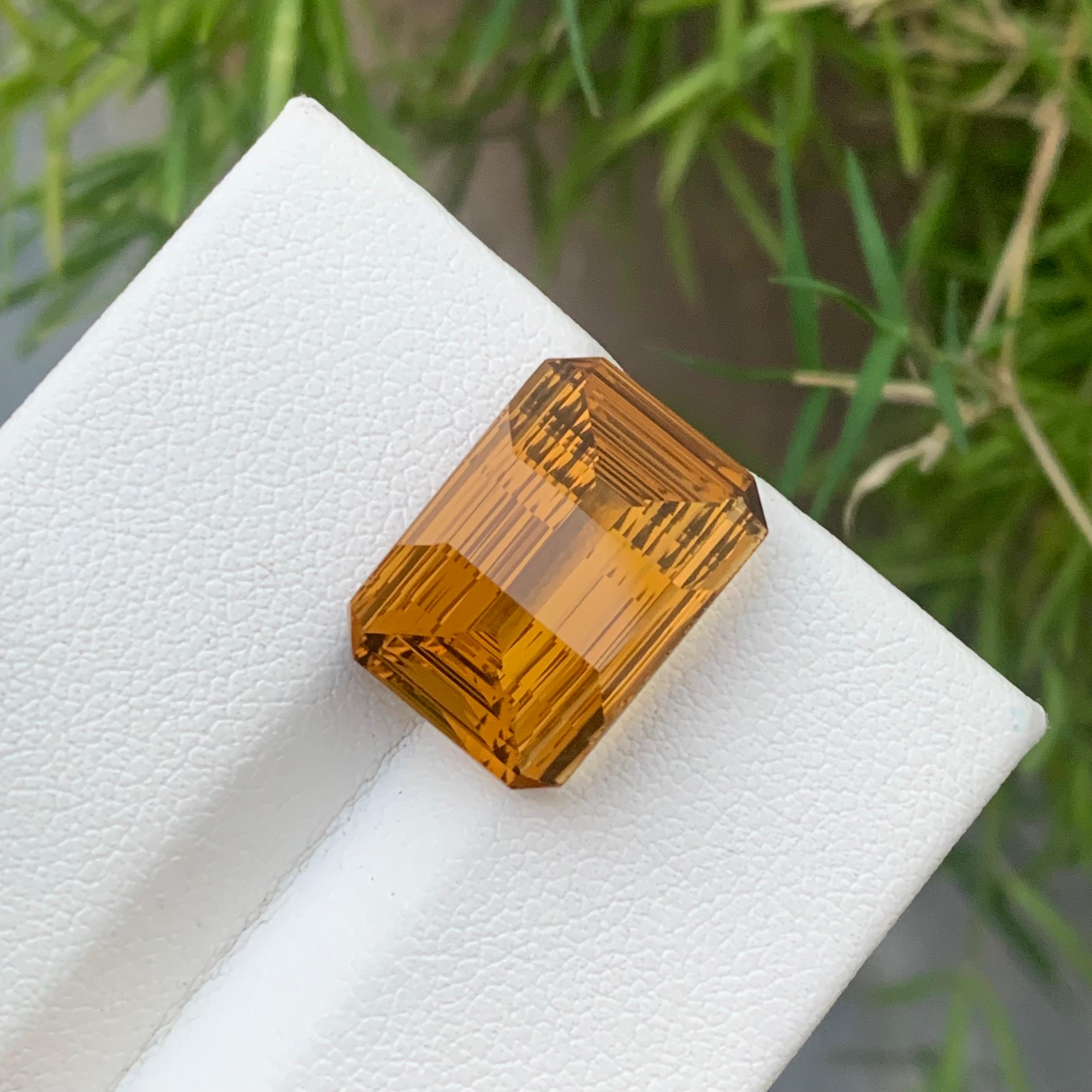 Precioso citrino natural suelto de 10,20 quilates cortado con láser talla pixel de mina de Brasil Artes y manualidades en venta
