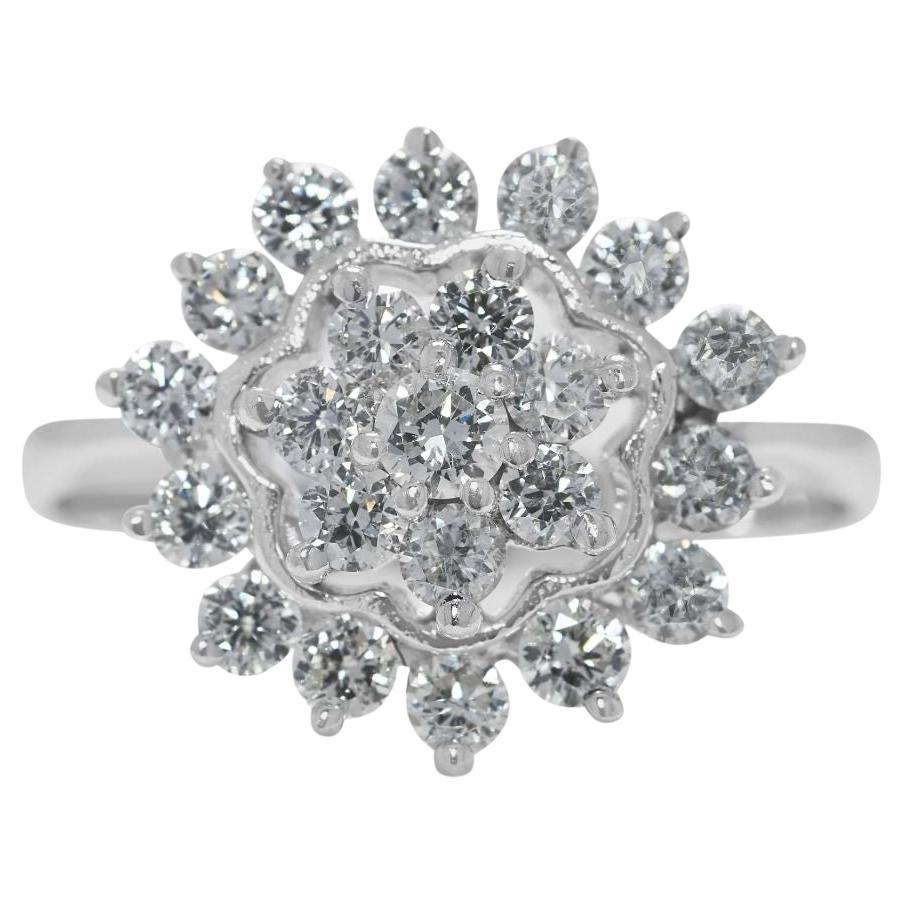 Beautiful 1.15ct Natural Diamond Ring in 14K White Gold