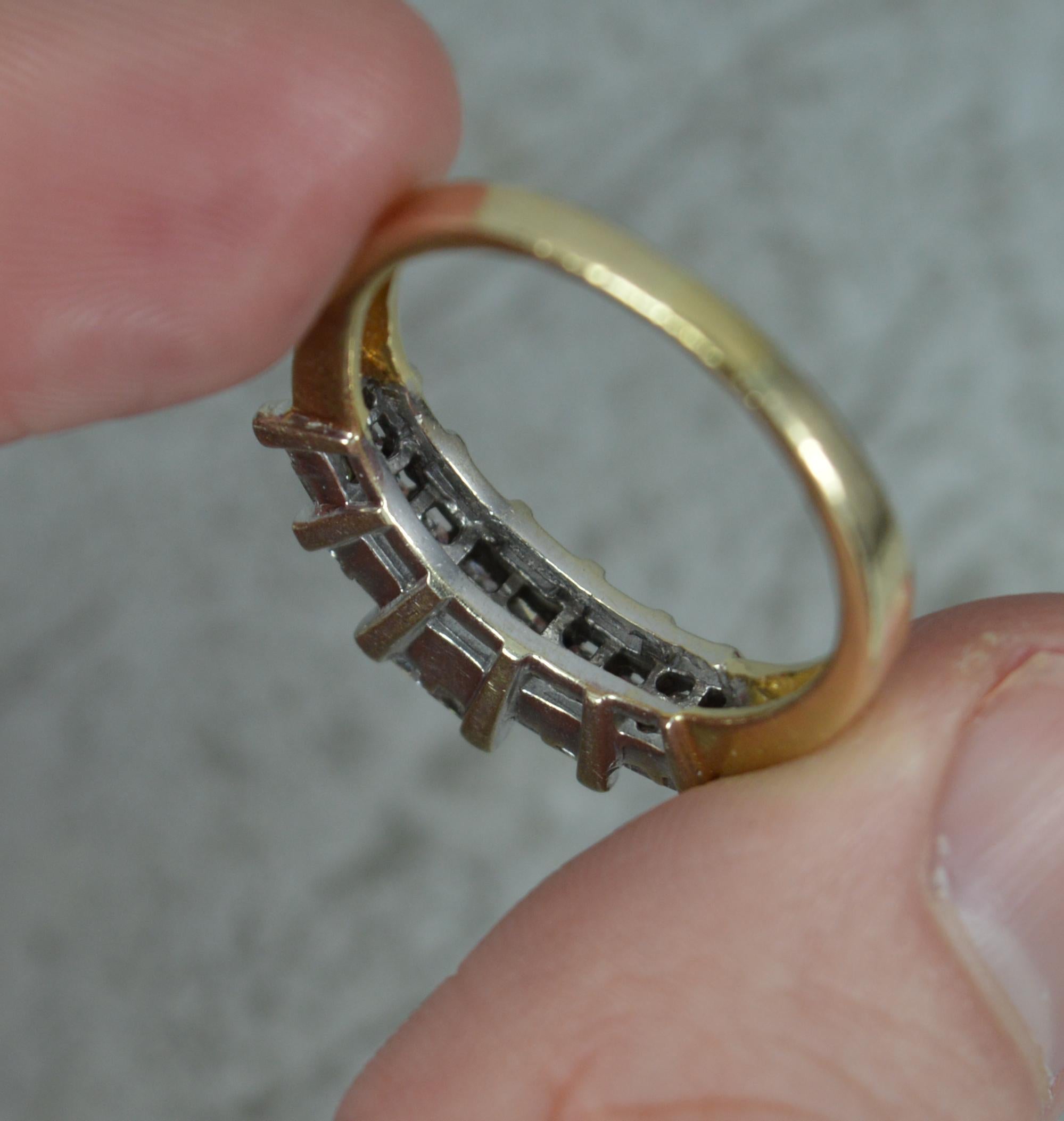 Schöner 14 Karat Gold 1,00 Karat Diamant Quatrefoil Cluster-Ring (Carréschliff)