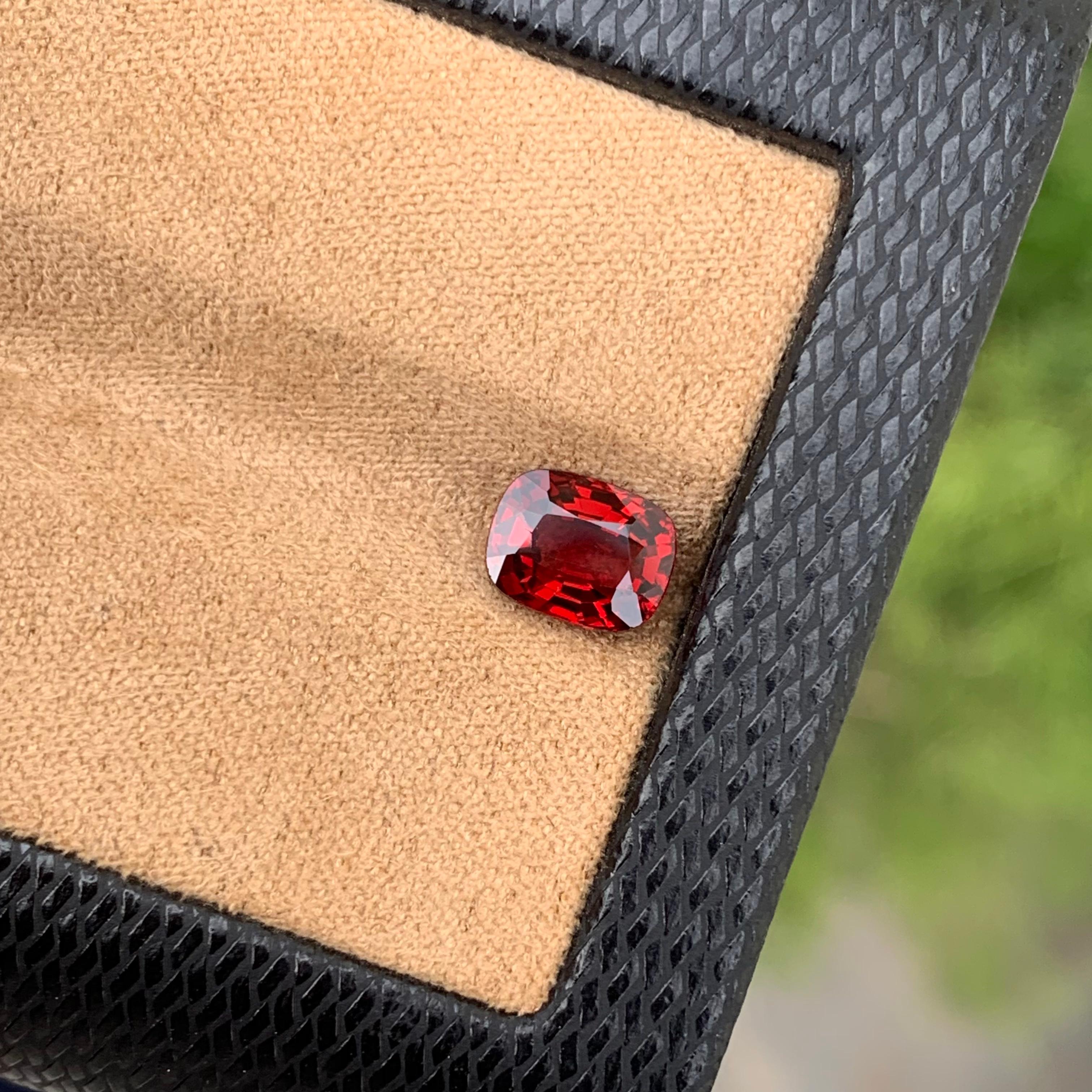 Faceted Red Spinel
Weight: 1.45 Carats
Dimension: 7.4x5.8x3.8 Mm
Origin: Burma Myanmar
Shape: Cushion
Color: Red
Treatment: Non / Natural
Certificate: On Demand
.
The red spinel gemstone is linked to the root chakra and is beneficial in boosting