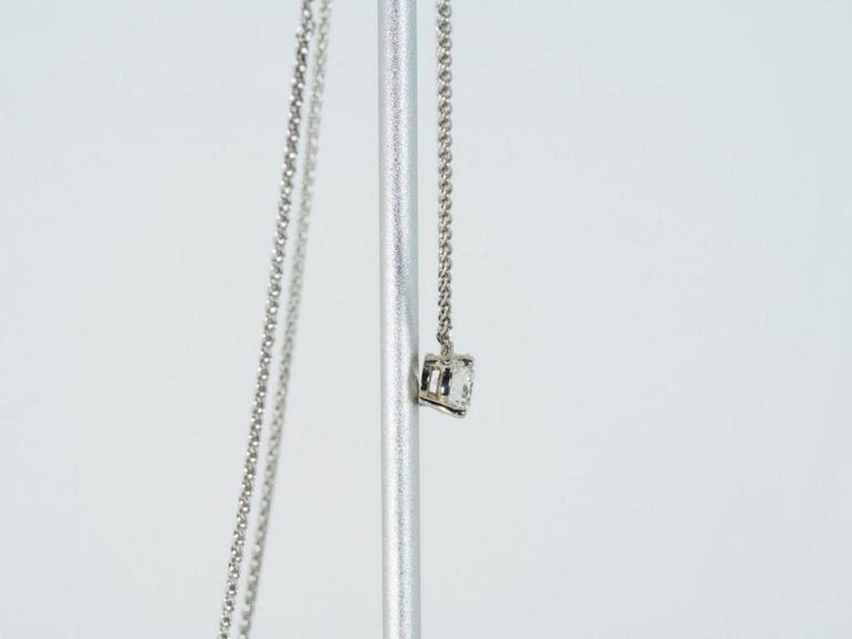 Beautiful 14K White Gold Necklace with 0 24 Ct Natural Diamond AIG