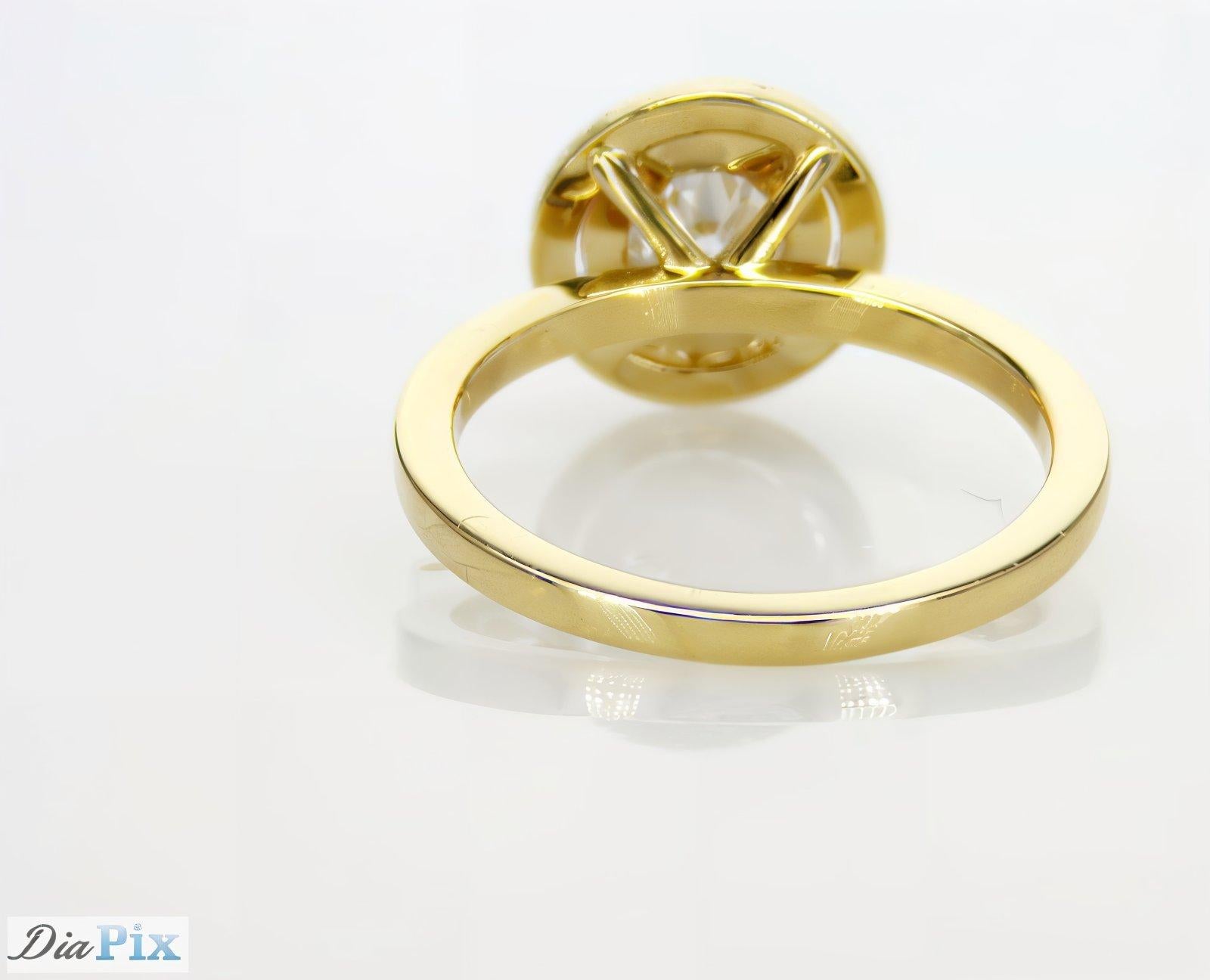 Schönes 14K Gelbgold  helo Verlobungsring mit 0,65 Karat natürlichen Diamanten für Damen oder Herren im Angebot