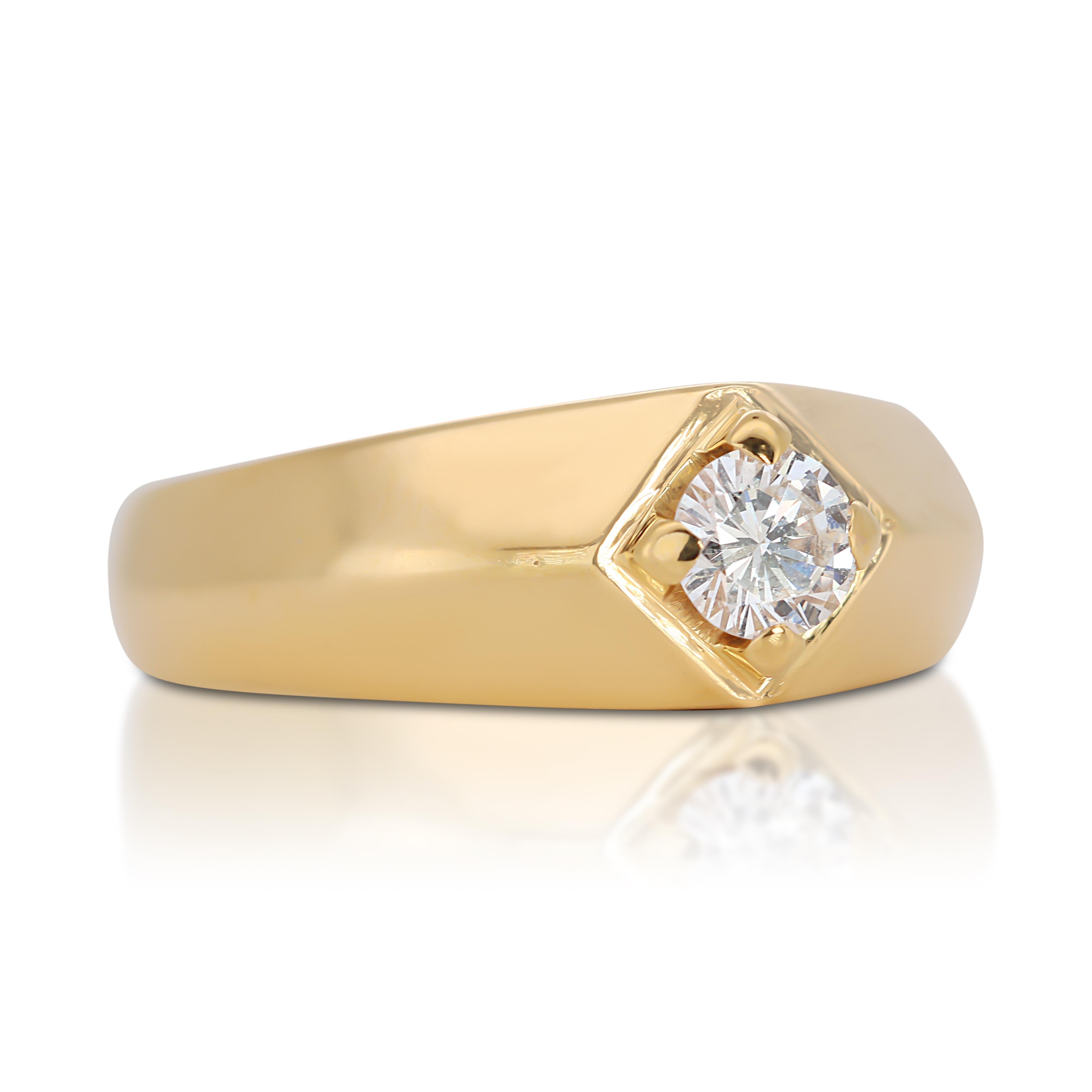 Round Cut Classic 0.17ct Round Brilliant Dome Diamond Ring