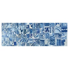 Beautiful 17/18th Century Table Top Panel Loose Pieces Portuguese Tiles 3m x 1m