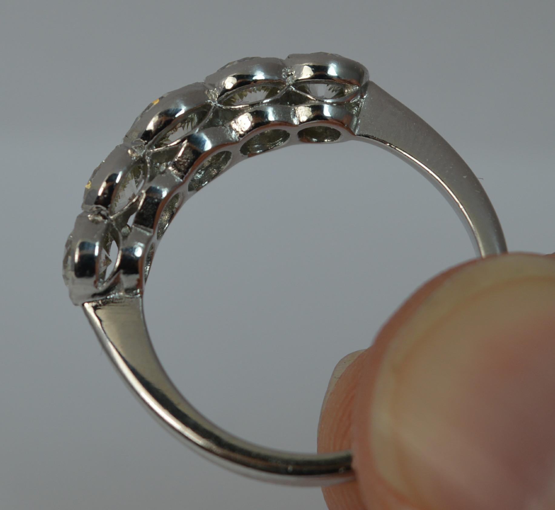5 stone bezel set ring