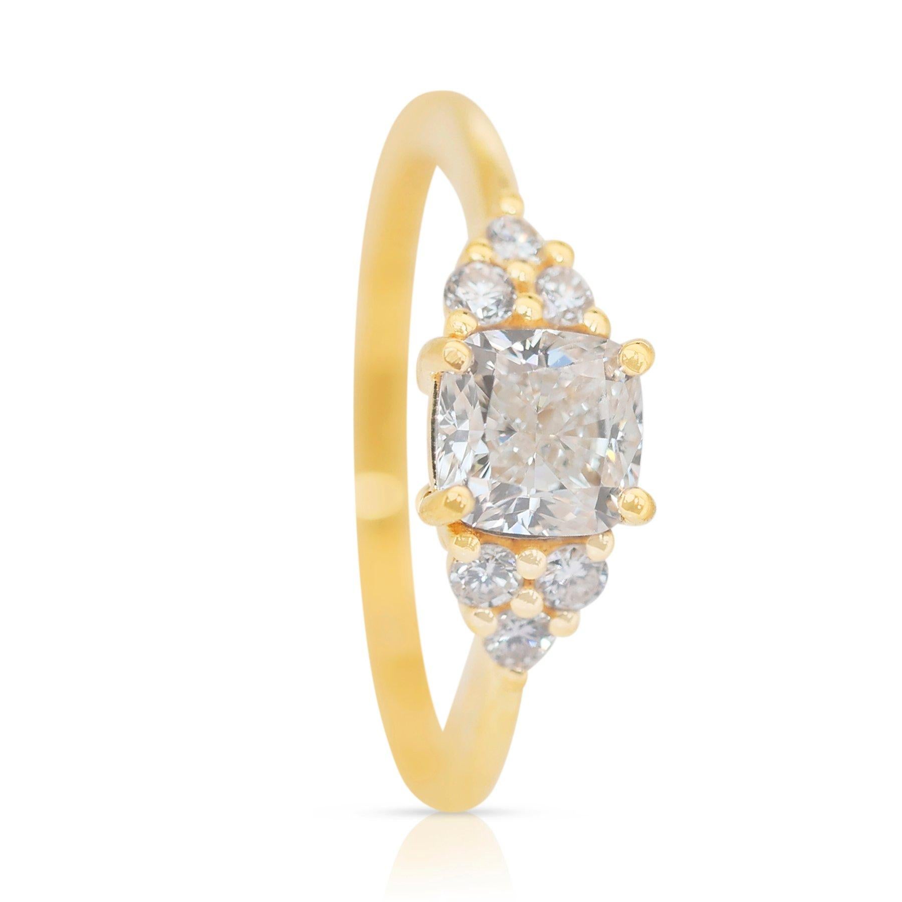 Beautiful 1.75ct Double Excellent Ideal Cut Diamonds Pave Ring 2