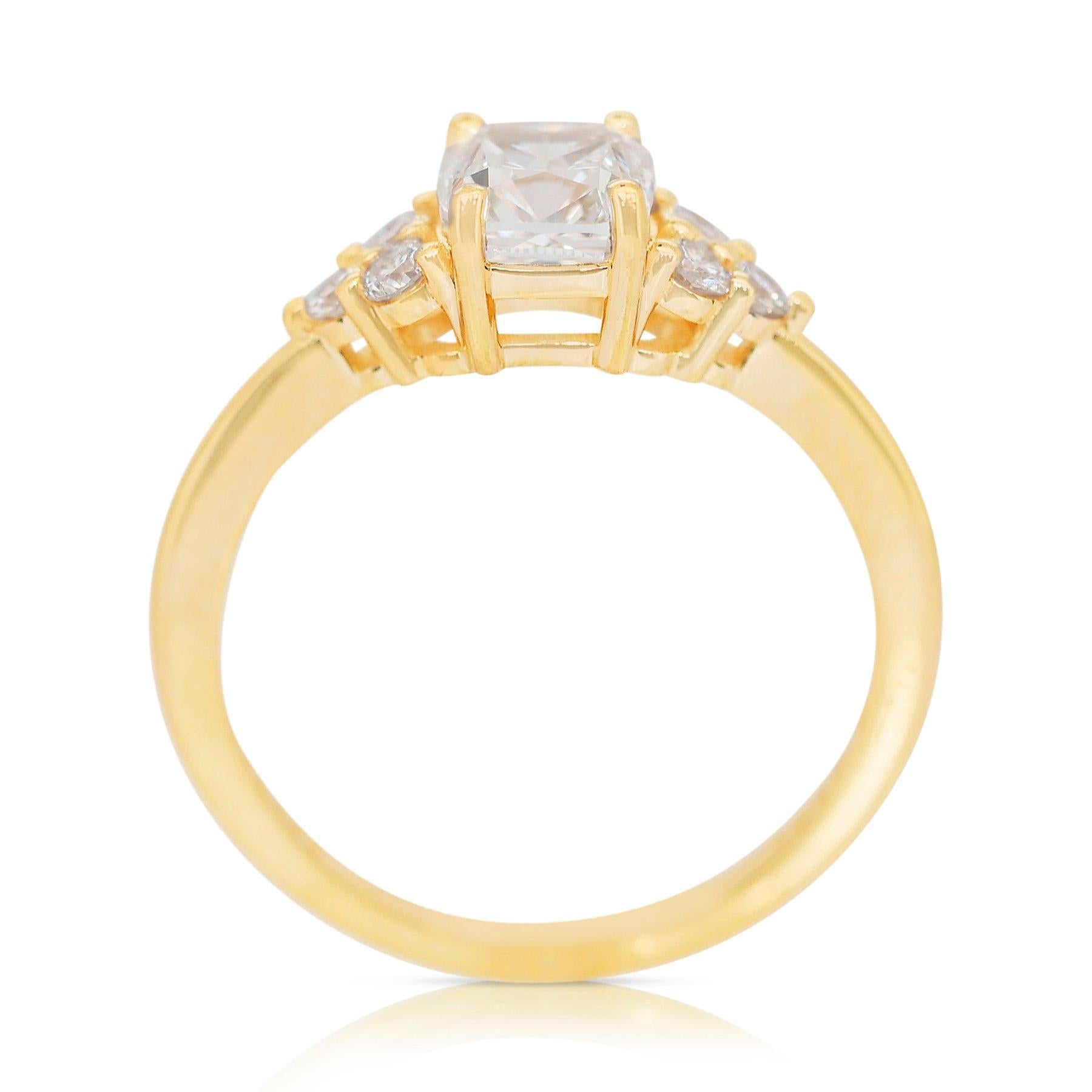 Beautiful 1.75ct Double Excellent Ideal Cut Diamonds Pave Ring 3