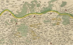 Beautiful 17th Century Map of Paris and Isle de France by Templeux, c.1650