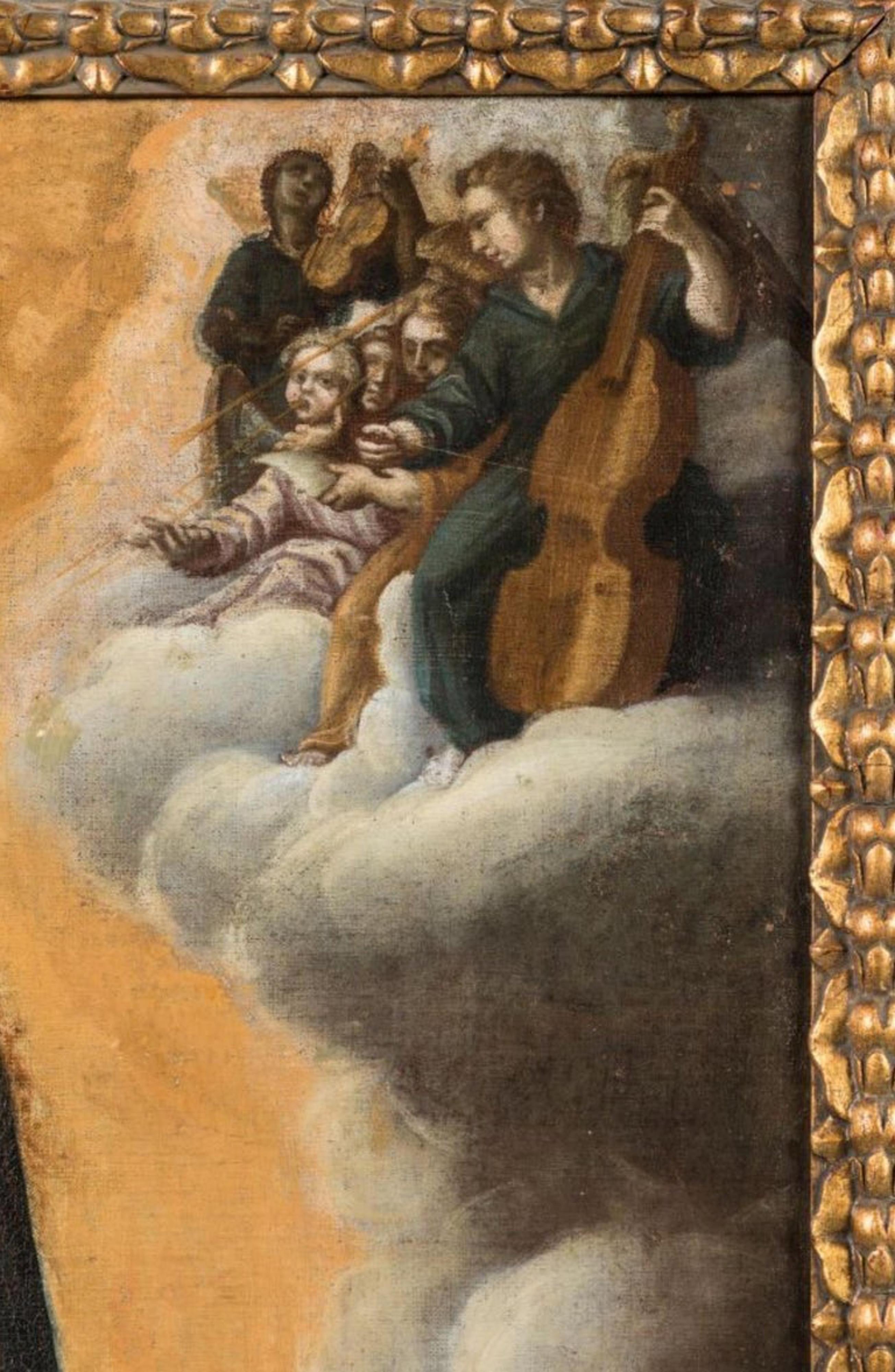 Schöne mexikanische Schule des 17. Jahrhunderts – „Annunciation“ im Zustand „Gut“ im Angebot in Madrid, ES