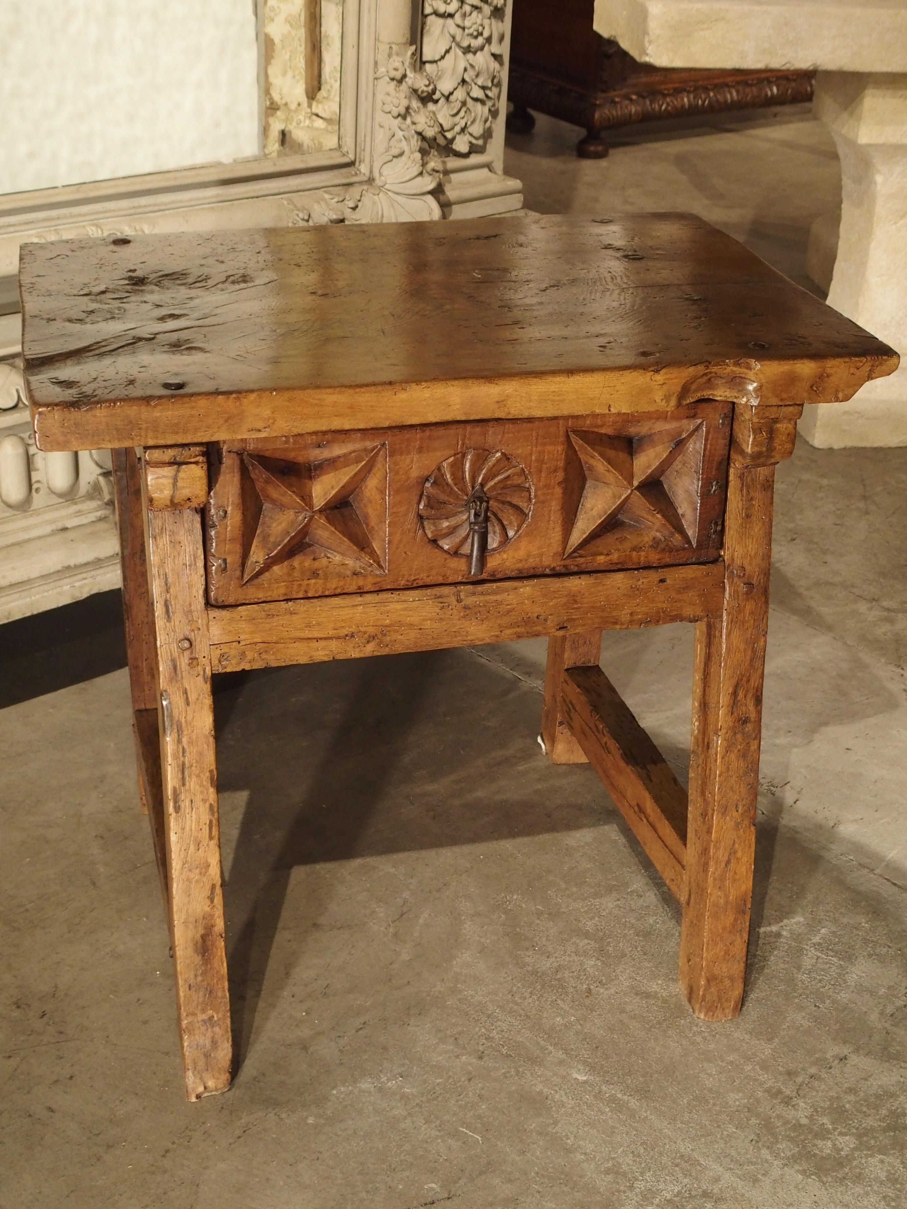 Beautiful 17th Century Walnut Side Table from Spain 9