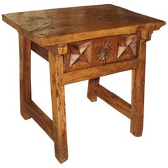 Beautiful 17th Century Walnut Side Table from Spain