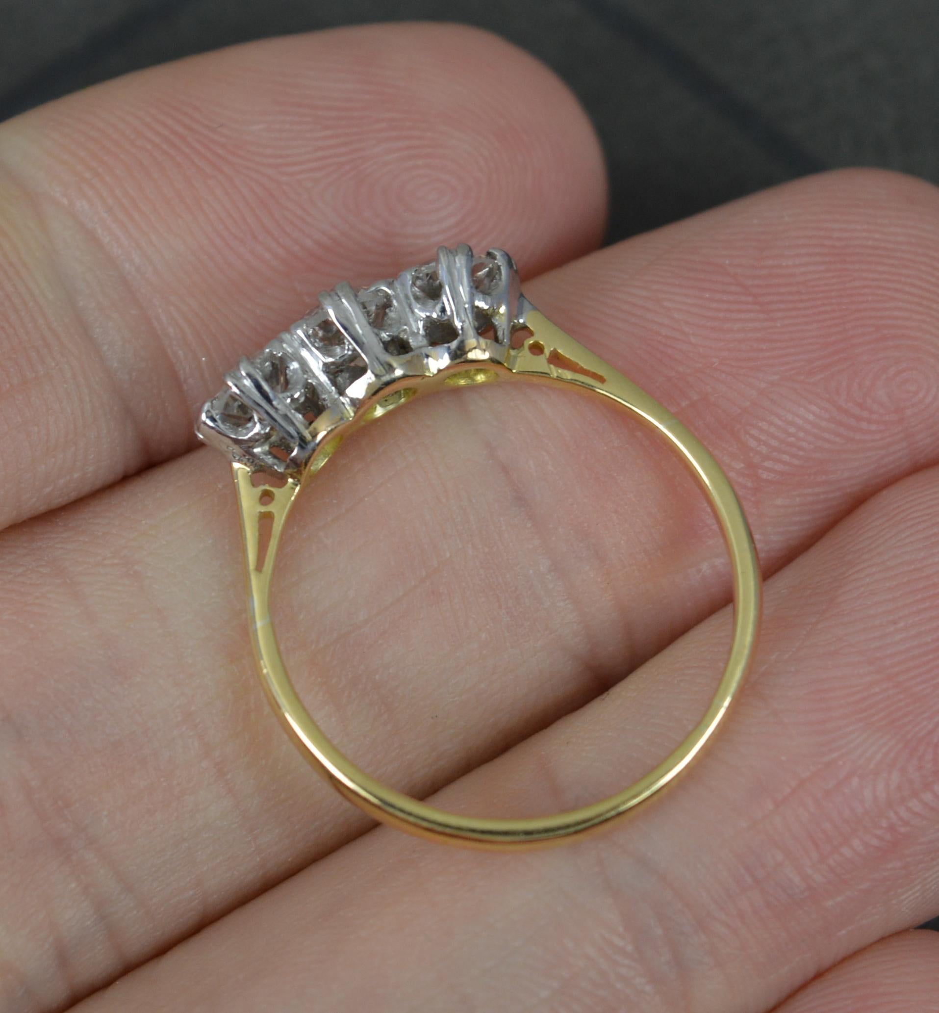 Schöner Trilogy-Ring aus 18 Karat Gold und 0,75 Karat Diamant Damen