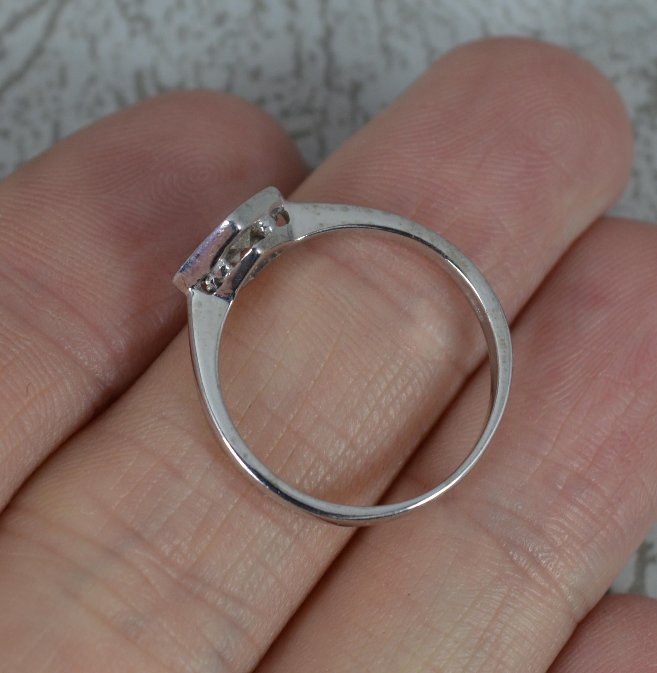 Princess Cut Beautiful 18 Carat White Gold 0.5ct Diamond Quatrefoil Cluster Ring For Sale