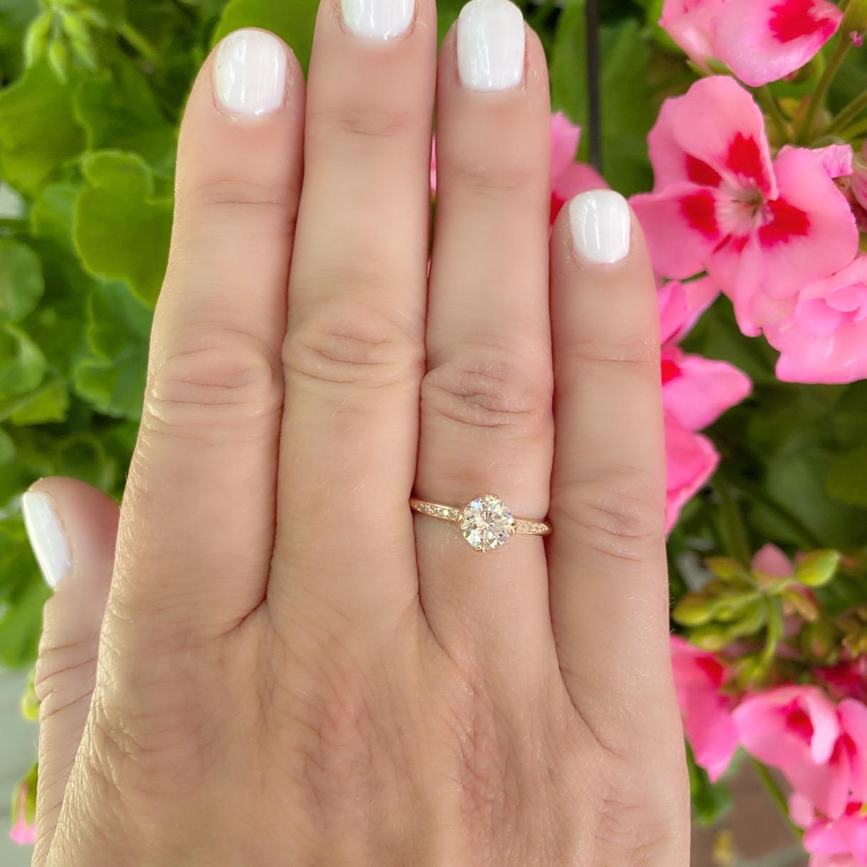 18k rose gold engagement rings