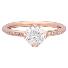 Beautiful 18k Rose Gold Diamond Engagement Ring