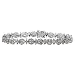 Beautiful 18k White Gold Bracelet with 3.25ct Natural Diamonds IGI Certificate